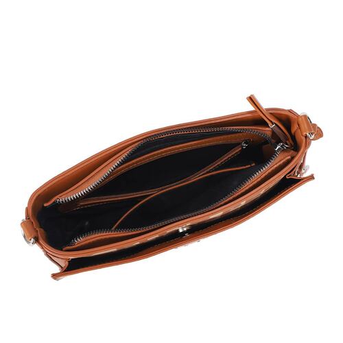 Bolsa estilo Shoulder marca Perry Ellis color camello modelo A10143