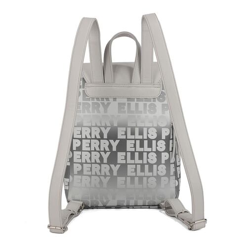 Bolsa estilo Backpack marca Perry Ellis color gris modelo A10148