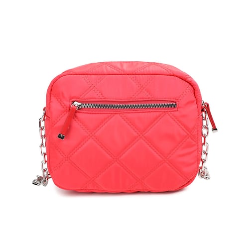 Bolsa estilo Crossbody marca Náutica color Fucsia con cartera en contraste color marino modelo A10518