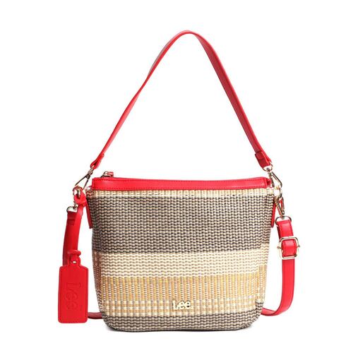 Bolsa estilo Crossbody con print de colores y detalles en rojo marca Lee modelo A10690