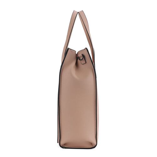 Bolsa estilo Large Tote marca Náutica color beige con detalles en blanco modelo A11806