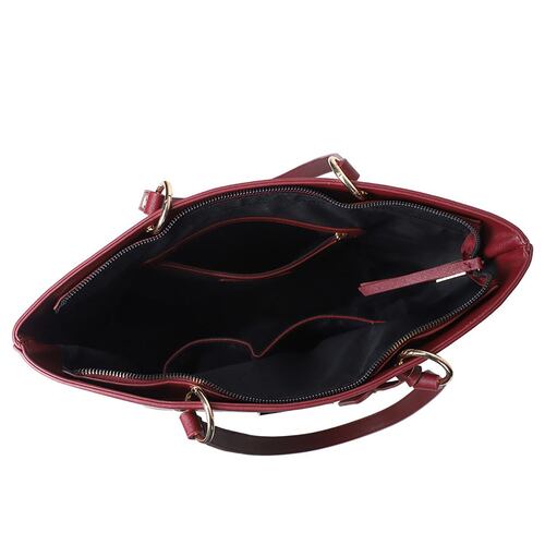 Bolsa estilo Tote marca Perry Ellis color borgoña modelo A11844