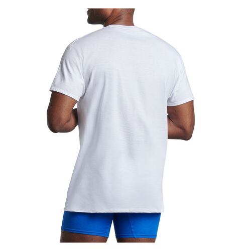 Playera Fruit of the Loom Premium en cuello redondo blanco talla chica