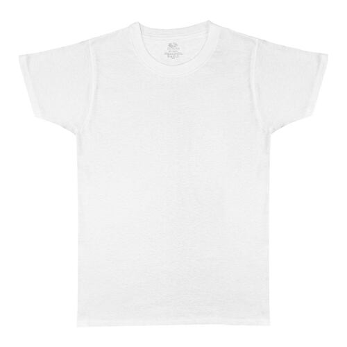 Playera Fruit of the Loom Premium en cuello redondo blanco talla chica