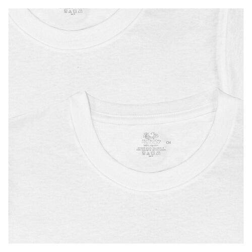 Playera Fruit of the Loom Premium en cuello redondo blanco talla chica