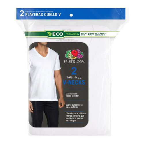 Playera V Fruit of the Loom Algodón para Hombre