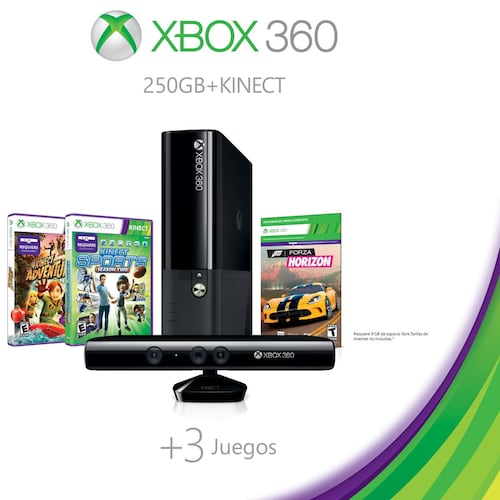 Consola Xbox 360 E 250gb Con Kinect Holiday