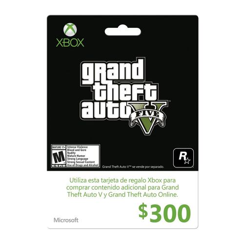 Tarjeta Xbox Live CCV 300 GTAV