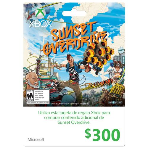 Tarjeta Xbox Live 12 Meses Sunset Overdrive