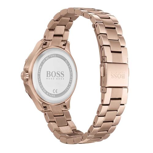 Reloj Boss 1502468 Acero Color Oro Rosa Para Dama