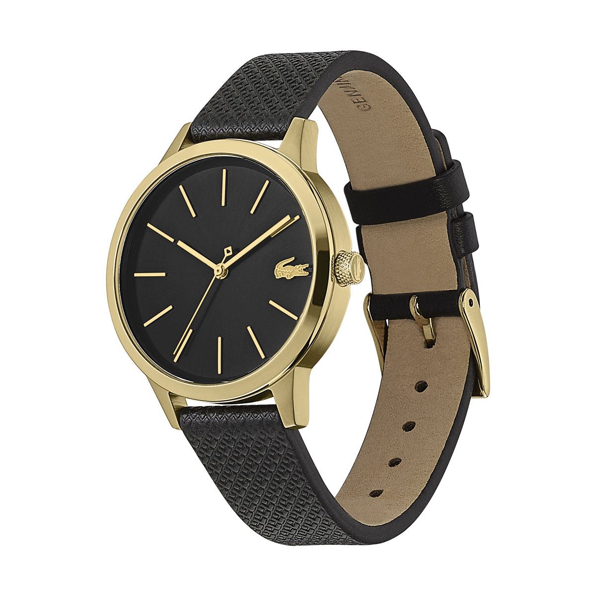 Reloj Lacoste Moda Negro y Dorado Para Dama