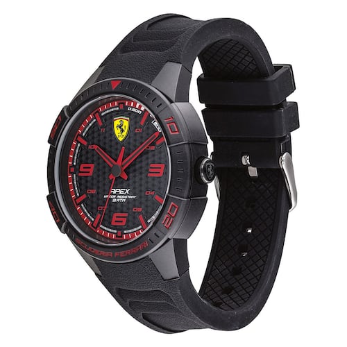 Reloj Ferrari Silicón Negro Para Caballero