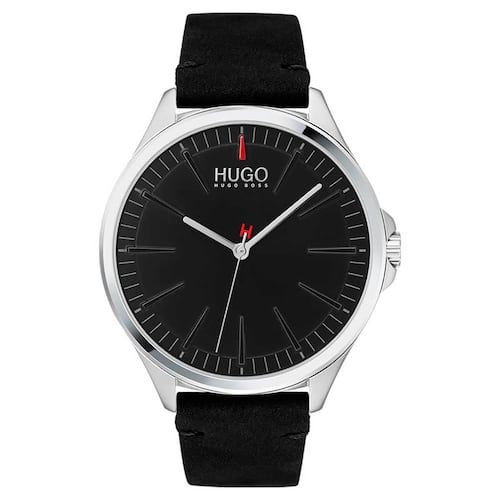 Reloj Hugo 1530133 Caballero Piel Negro