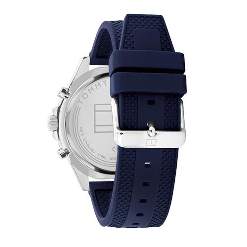 Reloj Tommy 1791920 para caballero silicón azul