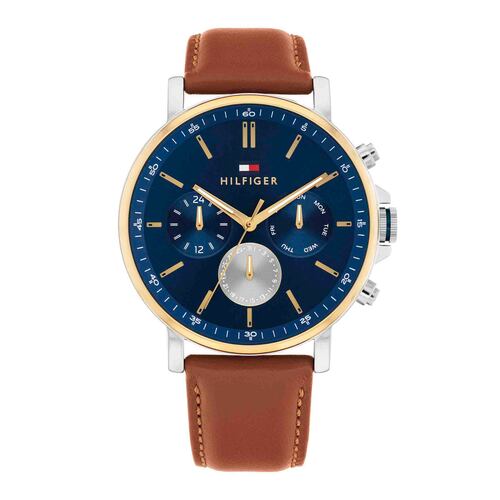 Reloj Cronometro Reloj Tommy Hilfiger Correa Piel Reloj Para