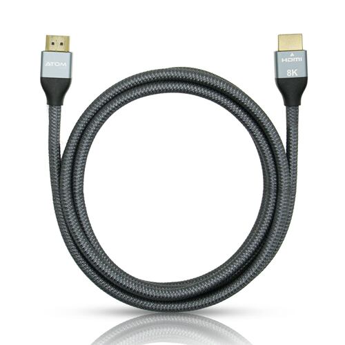 Cable HDMI 2.1 ATOM GAMES 8K para Multiplataforma en Color Gris