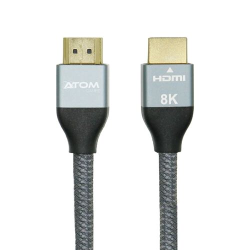 Cable HDMI 2.1 ATOM GAMES 8K para Multiplataforma en Color Gris