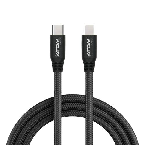 Cargador de Pared ATOM GAMES Tipo C para Nintendo 45W en Color Negro