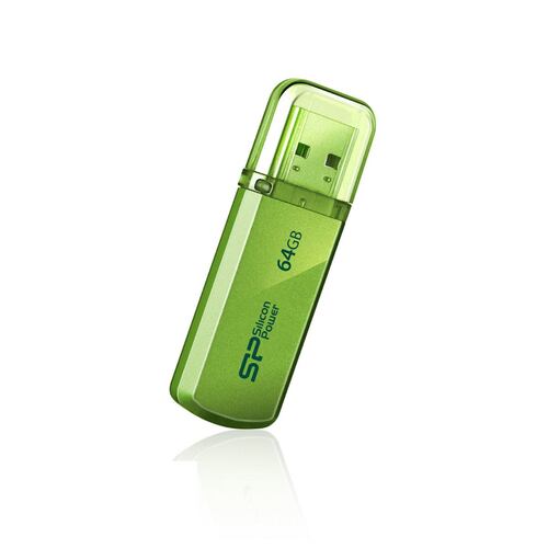 USB Aluminio Verde Limon 64GB Silicon Power