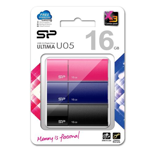 Kit 3 USB 16GB U05 Silicon Power