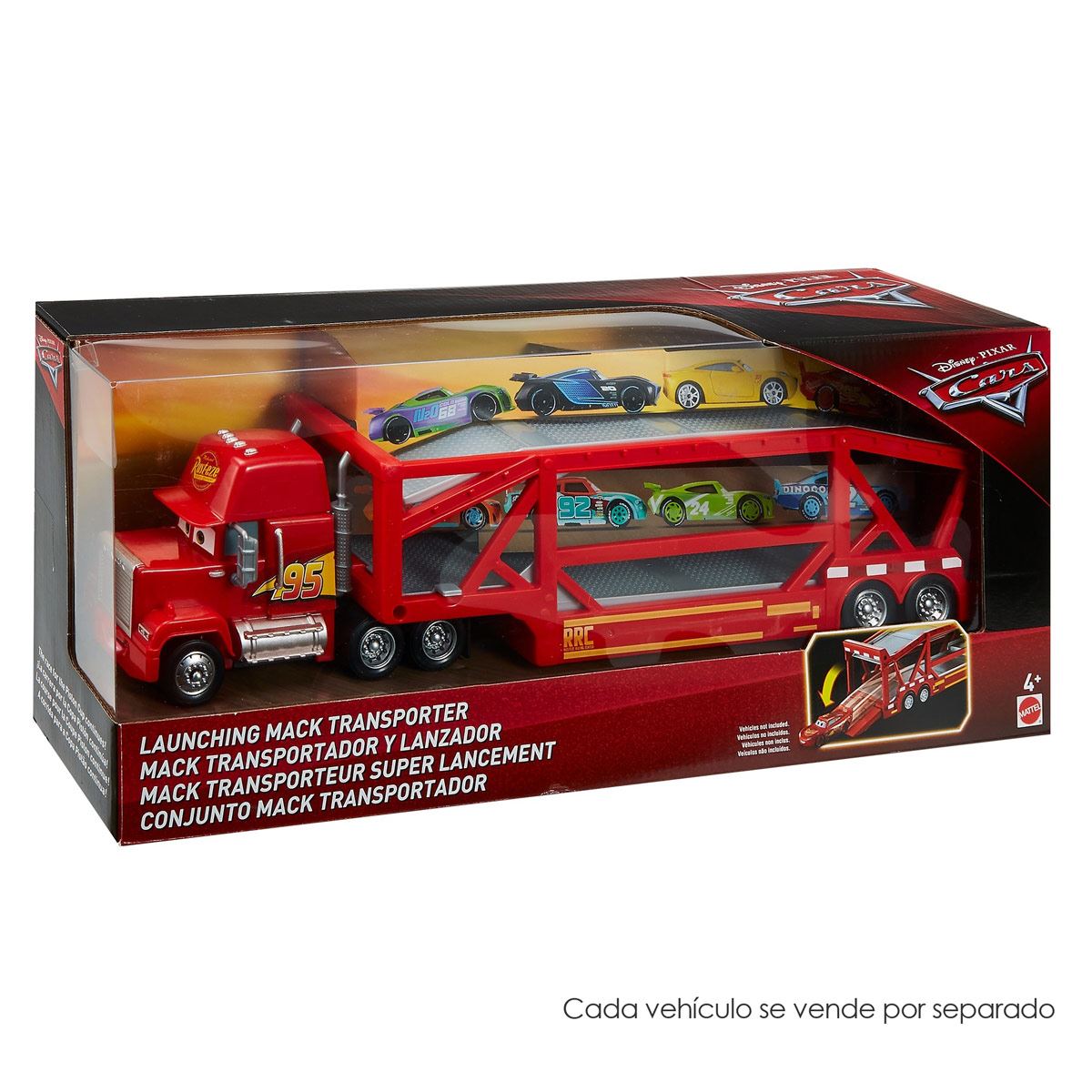 Disney Pixar Cars Mack Cami n Trasportador de Veh culos de 3 A os