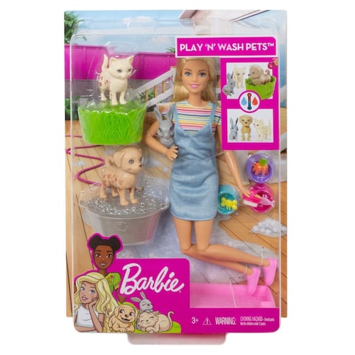 Barbie Familia Baño de Perritos