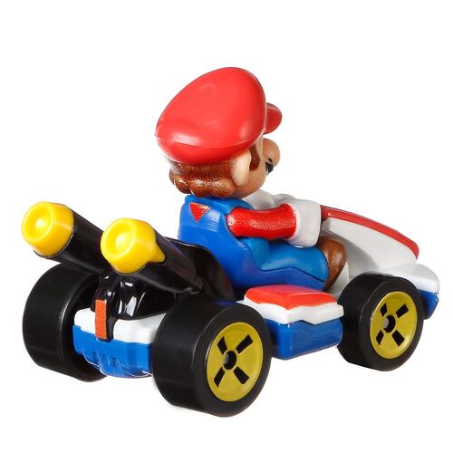 Hot Wheels Mario Kart Mario Vehículo de juguete para niños de 3 años en adelante