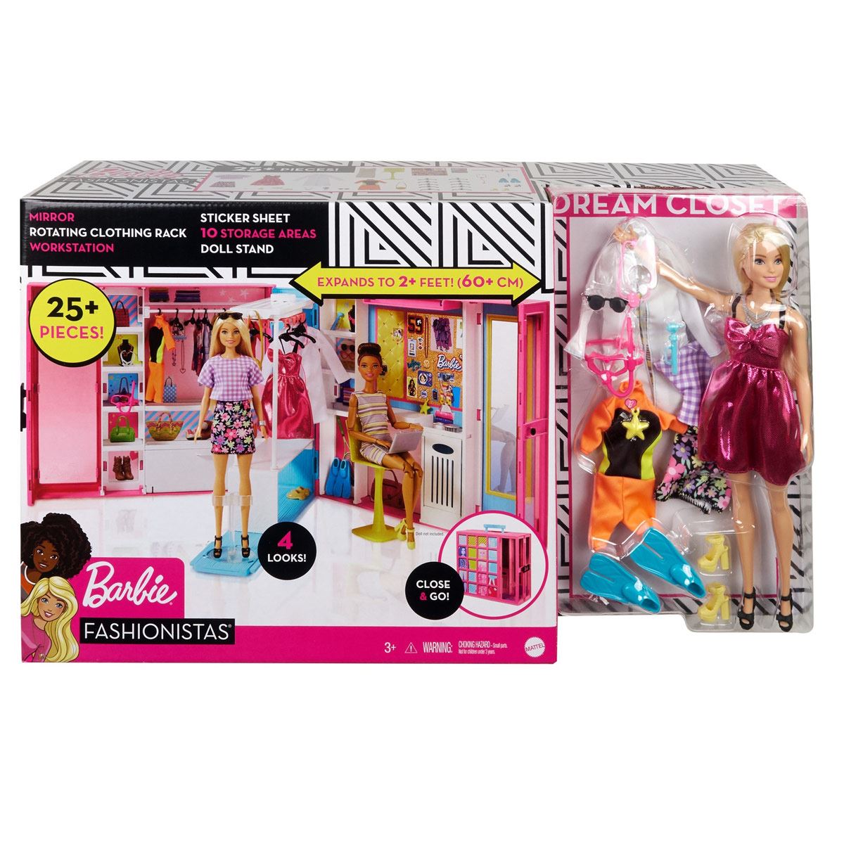 Barbie fashionista con store ropa y accesorios