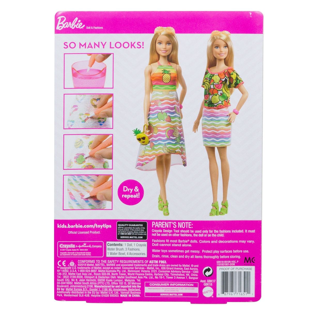 Barbie Crayola Caja De MuÃ±eca Barbie Para Fotos Muñeca Barbie