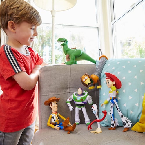 Disney Pixar Toy Story Figura de Acción Paquete de 6 figuras Woody, Buzz Lightyear, Forky, Jessie, Slinky y Rex.