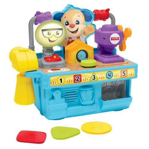 F-P Perrito banco de herramientas Fisher Price