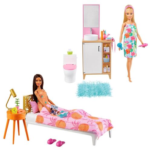 Barbie Estate, Set De Cuartos Con Muñeca