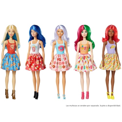Barbie Color Reveal Muñeca Surtido de Comida