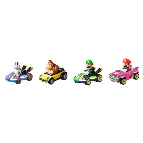 Hot Wheels Mario Kart, Paquete de 4 autos