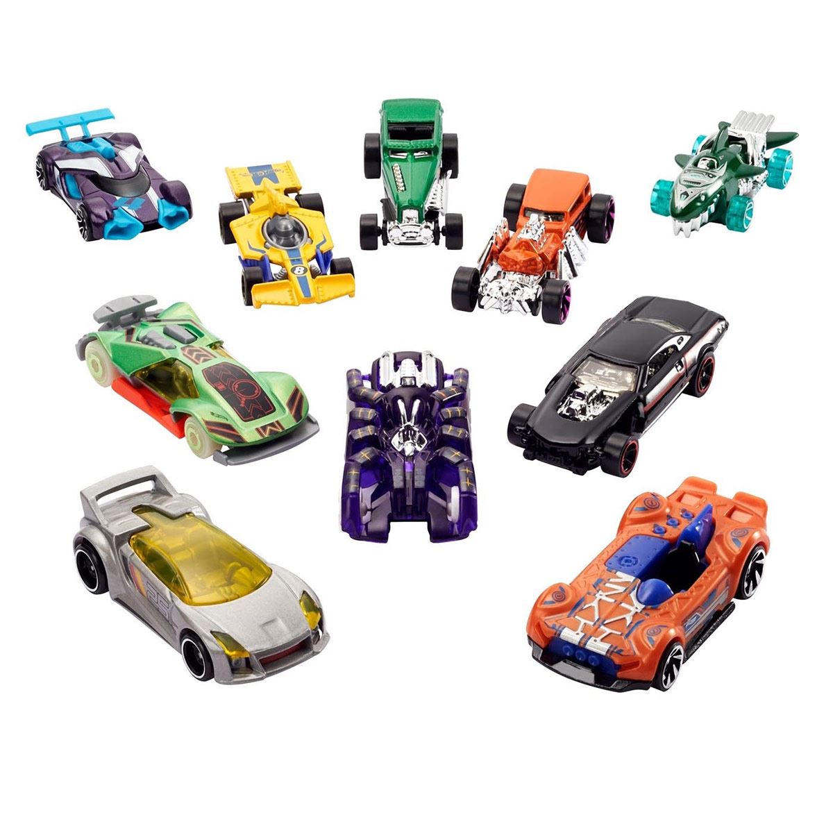 Pack De 4 Bancos Altos Curvos A 90° Para Pistas Hot Wheels - Color Naranja, Material PETG