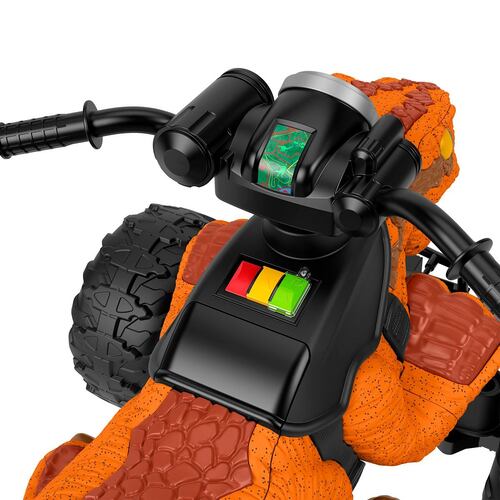 Fisher-Price Power Wheels, Jurassic World Dino Racer Refresh, Vehículo Montable para niños a partir de 36 meses