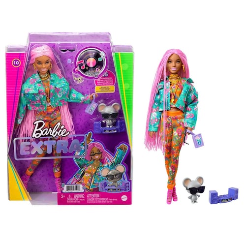 Barbie Fashionista, Barbie Extra Cabello Rosa, Muñeca