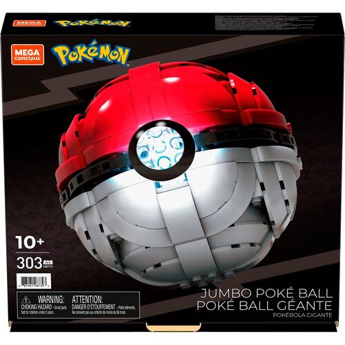 Mega Construx Pokemon, Pokébola Gigante, Juguete de Construcción para niños de 8 años en adelante