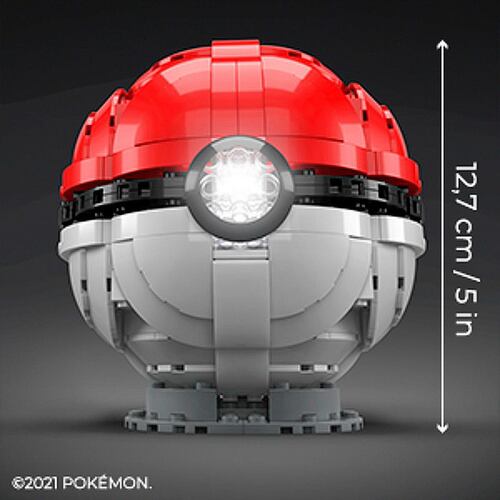 Mega Construx Pokemon, Pokébola Gigante, Juguete de Construcción para niños de 8 años en adelante