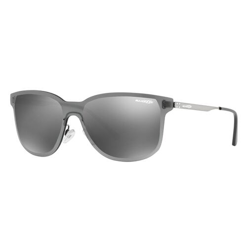 Lente Solar Arnette Hundo-P2 Espejeado Plateado en Metal Grafito