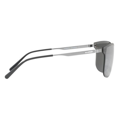 Lente Solar Arnette Hundo-P2 Espejeado Plateado en Metal Grafito