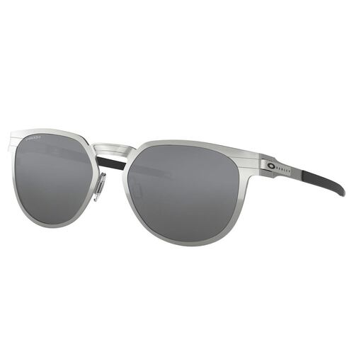 Lente de sol Oakley Diecutter negro con armazón de metal cromo