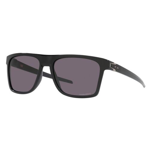 Lente solar Oakley Leffingwell Prizm modelo 0OO9100 color gris en nylon color negro