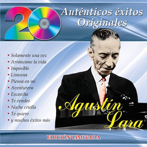 CD 20 Auténticos Éxitos Originales- Agustín Lara