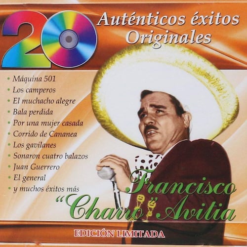 CD Francisco Charro Avitia-20 Auténticos Éxitos Originales