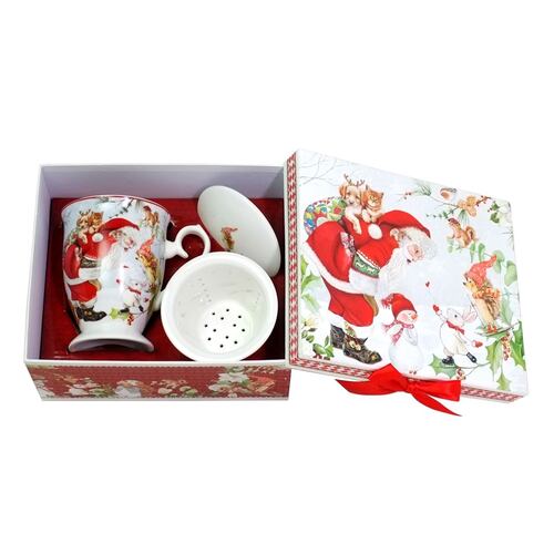 Set Caja de Regalo Brivogue Taza Alta + Filtro Navidad Santa Party