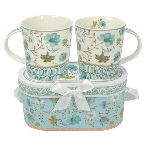 Set de 2 tazas en forma de v en caja de regalo blue romance Brivogue