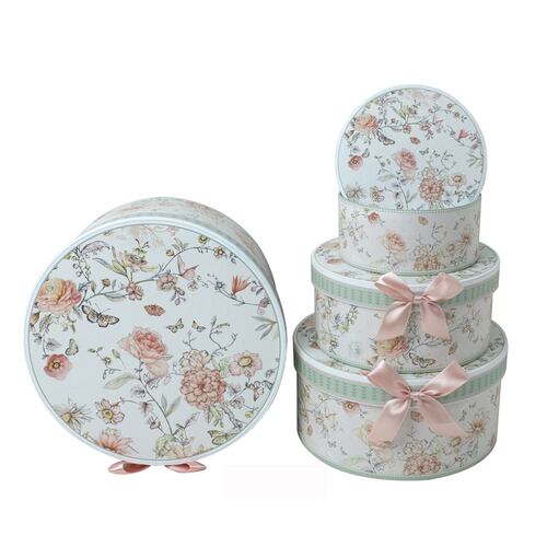 Cajas De Papel BRIVOGUE Redondas de la Colección Camelia Garden