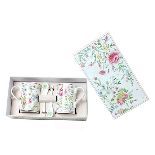 Set Tazas y Cucharas en Caja de Regalo Colección Spring Garden BRIVOGUE