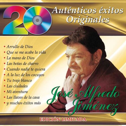 CD José Alfredo Jimenez-20 Auténticos Éxitos Originales